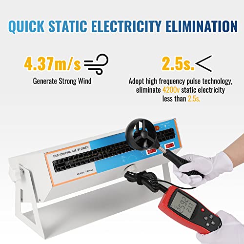 Hanchen Soplador de aire ionizante antiestático ionizador ventilador estático de doble propósito, eliminador estático industrial (110 V 60 Hz) YC-56A