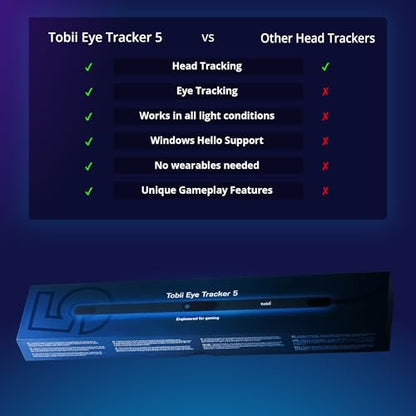 Tobii Eye Tracker 5 Paquete económico: rastreador de ojos, estuche de transporte y un kit de montaje adicional