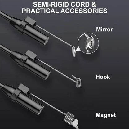 Hanmatek IE01 Cámara endoscopio Industrial pantalla de 4,3 pulgadas HD1080P IP67 impermeable 8 LED boroscopio de inspección de luz para reparación de tuberías de automóviles