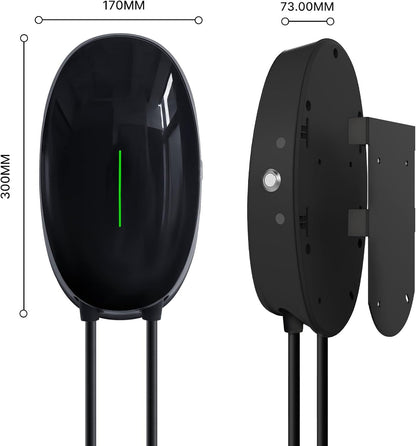 Teskee Cargador EV Tipo 2 Wallbox Home EV estación de Carga de Coche para Todos los vehículos eléctricos y Coches híbridos Plug-in en Exteriores e Interiores | Máximo 7,2 kW 32 A 6 Metros 1 Fase