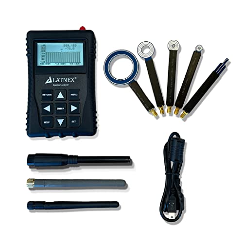 RF Explorer LATNEX SPA-7G con caja de aluminio y kit de antena de sonda de campo cercano