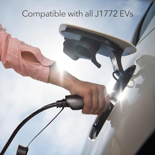 Lectron V-Box - Estación de carga para vehículos eléctricos de 48 amperios, potente cargador de nivel 2 (240 V) con enchufe NEMA 14-50/cableado, certificado Energy Star y ETL para vehículos eléctricos