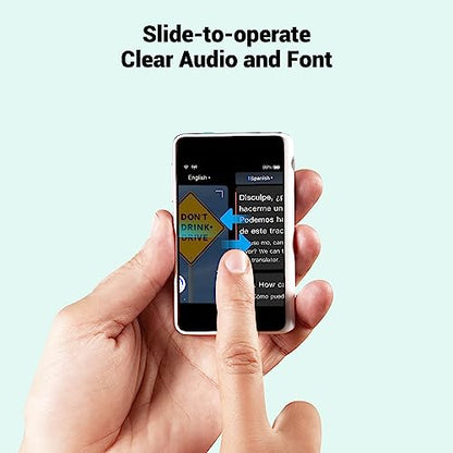 Timekettle, Fluentalk T1 Mini dispositivo de traductor no necesita WiFi, datos móviles globales integrados de 1 año, soporta 40 idiomas y traducción de fotos, traductor de idioma instantáneo para