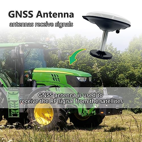 JY100 V1 Tractor Sistema de guía GPS 11.8 in Precisión Alta Precisión Agricultura GPS Fuerte Anti-Interferencia GNSS Antena, Funciona Sin Internet Adecuado para Varios Tractores