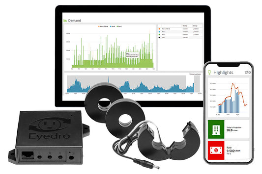 Eyedro Business WiFi and Ethernet Electricity Monitor for 3-Phase E5B-EW-E3