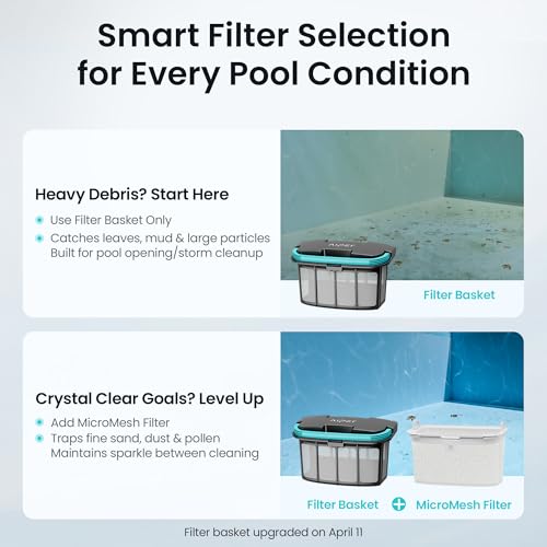 AIPER Scuba X1 - Robot de piscina inalámbrico con potente succión, doble filtración y base de carga inalámbrica, limpieza de suelo/pared/línea de flotación, tiempo de funcionamiento de 185min Aiper Actualización T1 OTA