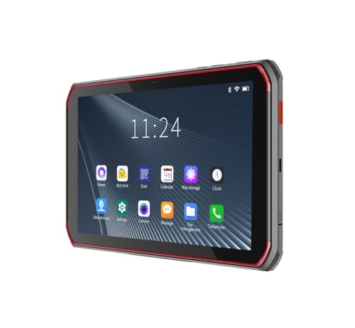 Escáner de tableta resistente de 8 pulgadas, tableta Android 13 Enterprise con motor de escáner de código de barras Honeywell N6603 1D y 2D integrado, WiFi y 4G LTE, para seguimiento de inventario de