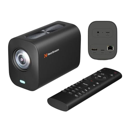 Cámara de transmisión con cable NearStream VM20 4K con zoom híbrido 40X/8 micrófonos con cancelación de ruido/control remoto, plug & play, webcam HDMI/USB/RJ45 para transmisión en vivo, videollamada VM20-US