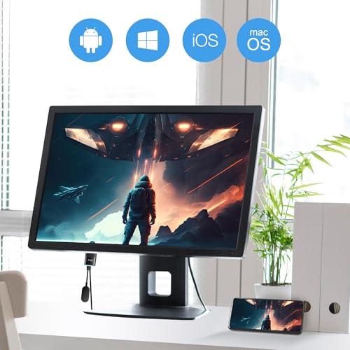 EZCast Receptor de pantalla inalámbrico 2, transmisión de YouTube, compatible con WiFi de 2.4/5GHZ, compatible con Android, iOS, Windows, MacOS, DLNA, Miracast, Airplay mirroring