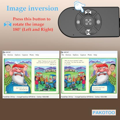 Cámara de documentos de 8 MP, cámara Doc, cámara web USB para profesores y aula, para tamaño A3 A4, micrófono incorporado, luz LED, inversor de imagen, para Windows, Mac, Chromebook, enseñanza KB-700S PAKOTOO