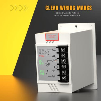 Controlador de velocidad del motor de CC Entrada de CA 110V DC 0-90V Perilla de salida Regulador de velocidad eléctrica de velocidad ajustable para motor de CC de imán permanente 400W DC-51