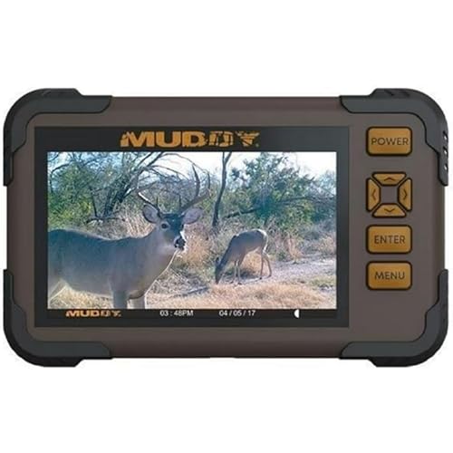 Muddy CRV3 HD Visor de Tarjetas SD - Lector/Visor de Tarjetas SD Duradero Resistente al Agua para Caza al Aire Libre con Pantalla LCD de 4.3" y Conector para Auriculares para Audio - ‎MUD-CRV43HD