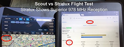 Stratux ADS-B - Receptor de doble banda para clima y tráfico de aviación, WAAS GPS, AHRS, paquete de baterías, montaje de succión, antenas, SDR