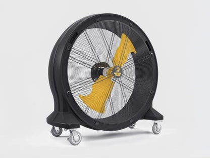 Big Ass Fans Bandit Ventilador de barril portátil de 42 pulgadas, ventilador de piso industrial de 11,044 CFM, velocidad variable, motor EC, clasificación IP55, jaula de acero compatible con OSHA, 110 #F-BD1-4201