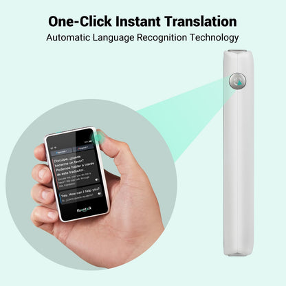 Timekettle, Fluentalk T1 Mini dispositivo de traductor no necesita WiFi, datos móviles globales integrados de 1 año, soporta 40 idiomas y traducción de fotos, traductor de idioma instantáneo para
