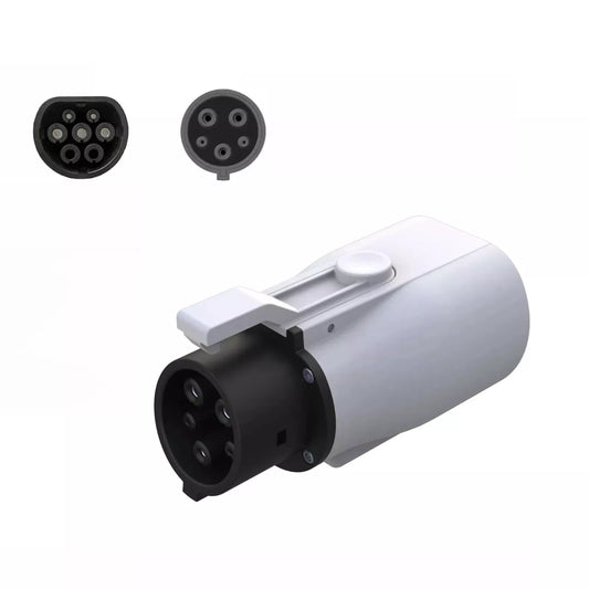 Conector de cable de carga EV tipo 2 a tipo 1, adaptador IEC62196 a J1772, 32 A, 7 kW