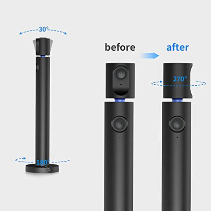 CZUR Cámara web dual Halo X Pro para PC, cámara web 1080P con micrófono, cámara USB para computadora, vista de 90°, Plug & Play, compatible con Windows y Mac; para Skype/TikTok/YouTube/Yahoo Messenger