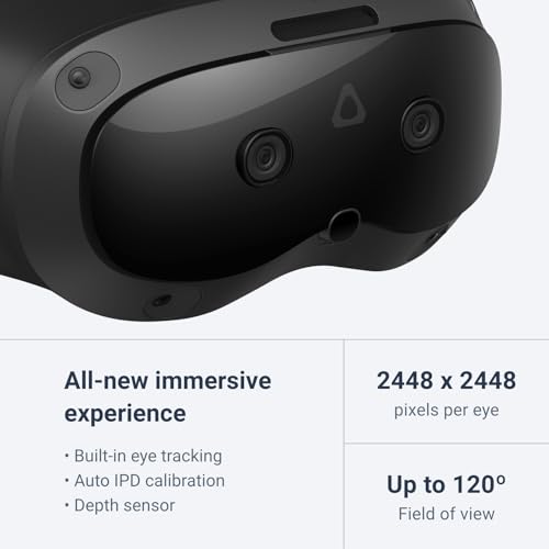 HTC Vive Focus Vision - Auriculares de Realidad Mixta y PC VR + Controladores - Edición de Consumo ‎99HAUM006-00