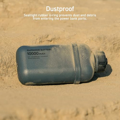 ELECOM NESTOUT - Cargador de energía resistente de 15000 mAh, cargador para exteriores, 32 W USB-C de carga rápida, resistente al agua, IP67, duradero, a prueba de golpes, paquete de batería para