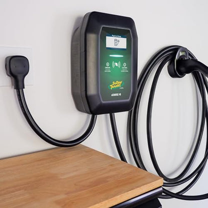 Battery Tender eCharge - Cargador EV de 48 AMP – Estación de carga rápida para vehículos eléctricos para interiores y exteriores de nivel 2 con cable flexible de 25 pies NEMA 14-50 - 022-3019-DL-WH