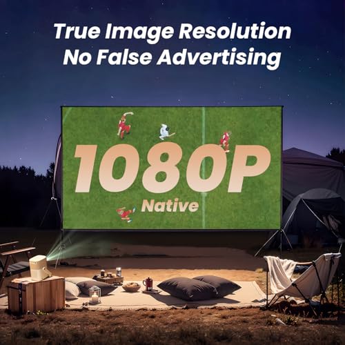 [Sonido de JBL y batería integrada] Proyector para exteriores Yaber T2 con WiFi 6 y Bluetooth, proyector portátil de película inteligente Native 1080P para interior y exterior, compatible con TV