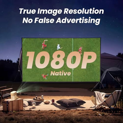[Sonido de JBL y batería integrada] Proyector para exteriores Yaber T2 con WiFi 6 y Bluetooth, proyector portátil de película inteligente Native 1080P para interior y exterior, compatible con TV