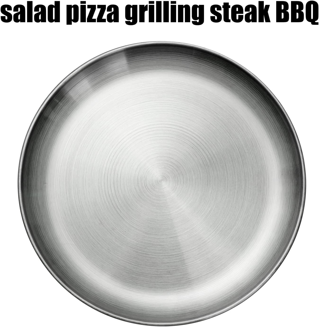 Platos de acero inoxidable 304 de 9 pulgadas, ligeros, irrompibles, juego de platos de cena no tóxicos, aptos para lavavajillas, sin BPA y saludables (10 piezas)