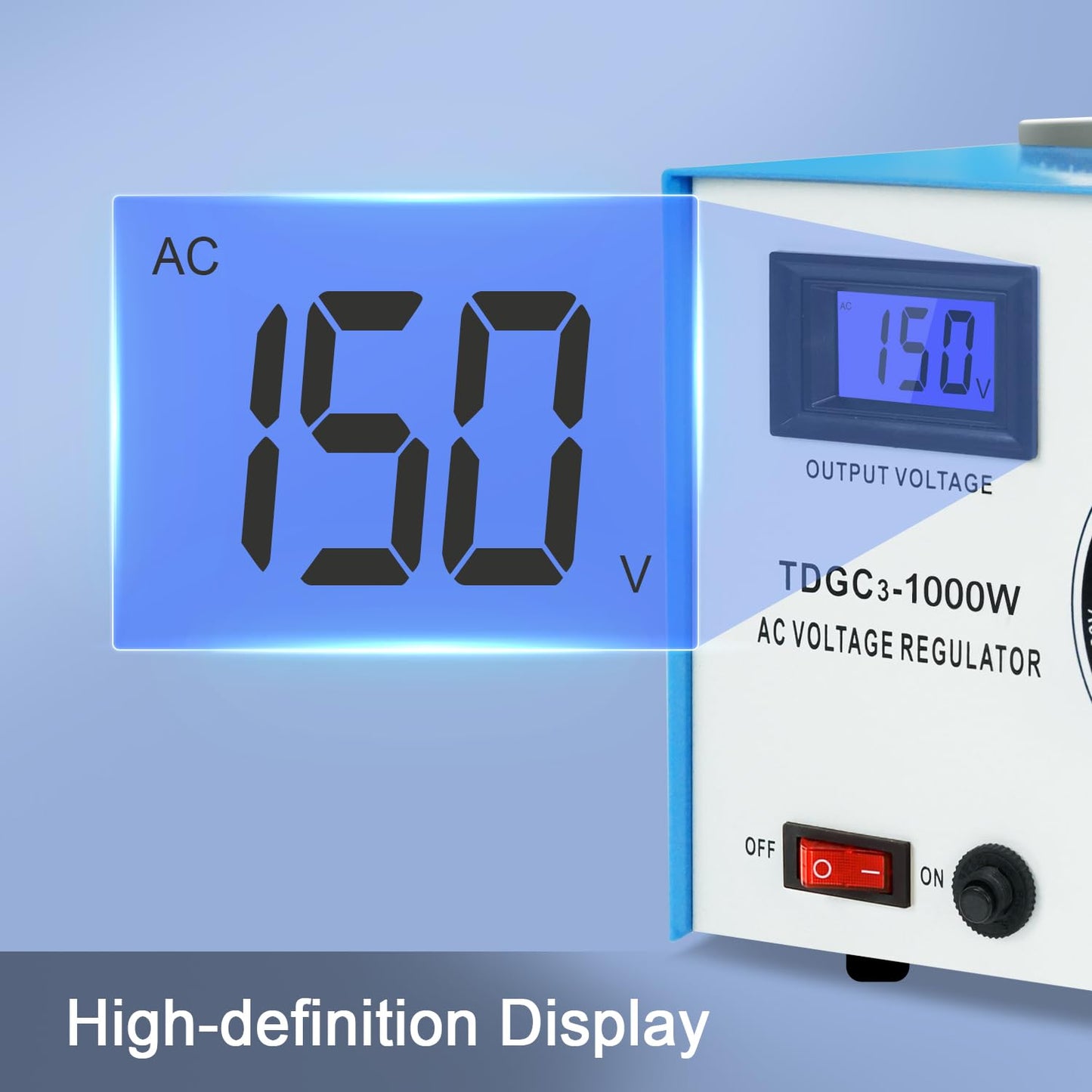 ZHENGXI Regulador de voltaje ajustable de 10 amperios 1000W Variac Transformador Variac Entrada 110V, salida 0-150V