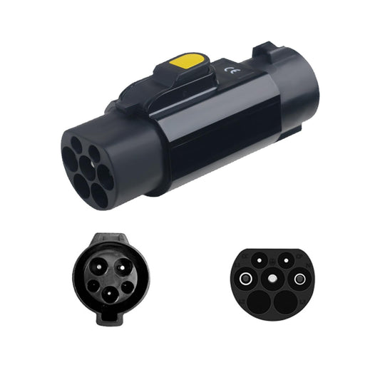 Adaptador EVHIKING para conector de cargador de vehículos eléctricos tipo 1 a GBT (negro)