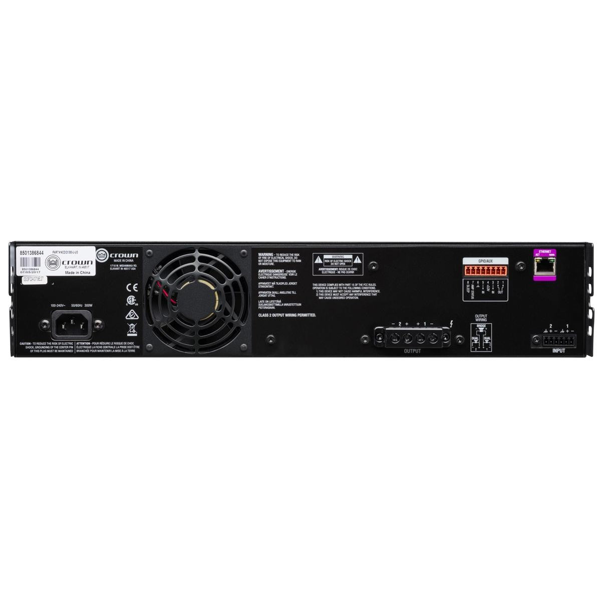 Amplificador de potencia profesional Crown Audio CDi DriveCore Series de 2 canales y 300 W, CRCDI2300