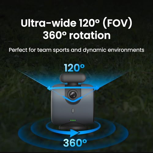 Cámara de acción deportiva Chameleon AI, sistema de seguimiento de cardán deportivo con seguimiento de equipos y jugadores, video COMS 4K, rotación de 360°, FOV de 120°, transmisión en vivo