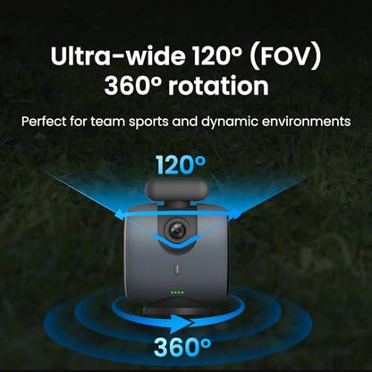 Cámara de acción deportiva Chameleon AI, sistema de seguimiento de cardán deportivo con seguimiento de equipos y jugadores, video COMS 4K, rotación de 360°, FOV de 120°, transmisión en vivo