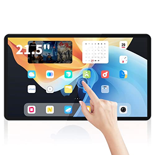 TouchWo Tableta con monitor de pantalla táctil Android 14 de 21.5 pulgadas, FHD 16:9 1080P, WiFi y BT, altavoces integrados, RK3576 8GB RAM y 128GB ROM, tablero inteligente para aula, #HD215AE