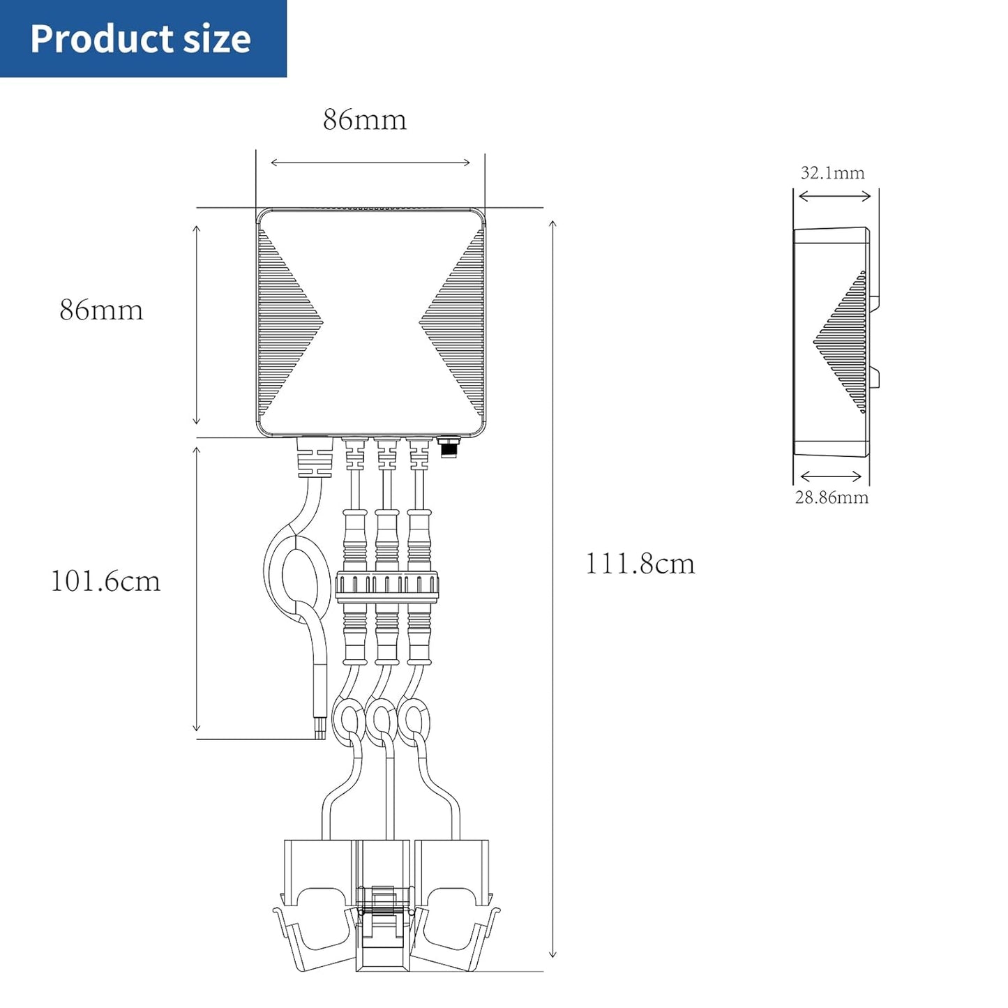 OWON Abrazadera trifásica WiFi, monitor de energía inteligente para el hogar con 3 sensores de nivel de circuito de 300 A | Monitor/medidor de electricidad en tiempo real. 321-300A
