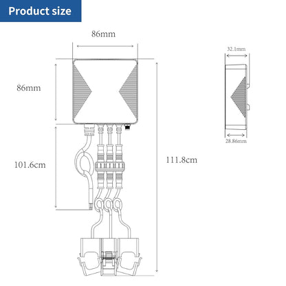 OWON Abrazadera trifásica WiFi, monitor de energía inteligente para el hogar con 3 sensores de nivel de circuito de 300 A | Monitor/medidor de electricidad en tiempo real. 321-300A