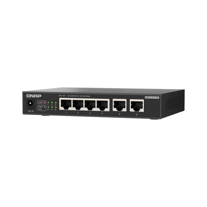 Switch no gestionado QNAP QSW-2104-2T-R2 de 4 puertos 2,5 GbE y 2 puertos 10 GbE QNQSW21042TR