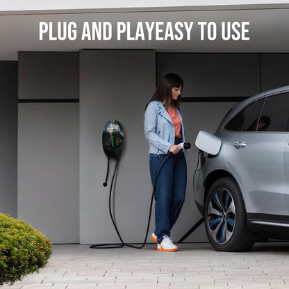 Teskee Cargador EV Tipo 2 Wallbox Home EV estación de Carga de Coche para Todos los vehículos eléctricos y Coches híbridos Plug-in en Exteriores e Interiores | Máximo 7,2 kW 32 A 6 Metros 1 Fase