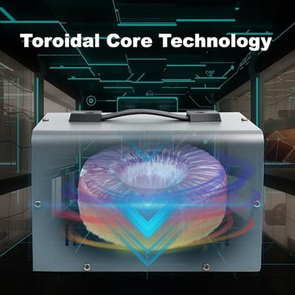 Yinleader Convertidor de voltaje Transformador de 3000 W Convertidor de potencia subida/abajo 110-120V a 220-240V/220-240V a 110-120V, con 2 tomacorrientes universales de EE. UU. y 2 salidas universales, protección de disyuntor YLG-3000