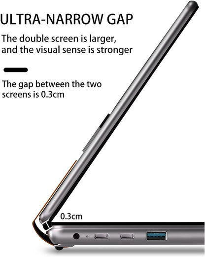 2-en-1 10.95 "2.5K Dual Screen Touch Laptop CPU Core i3-1215U Win 11 Home 16GB RAM 1TB SSD