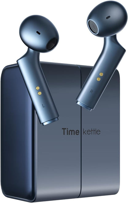 Timekettle Auriculares de traducción W4, sensor de huella de voz ósea para voz clara en ruido, corrección de traductor AI, privacidad protegida con GDPR, Bluetooth, aplicación iOS/Android para