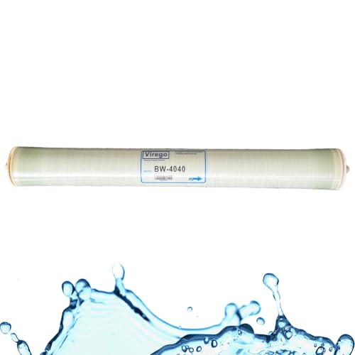 BW-4040, Membrana RO de 10,16 cm x 101,6 cm para Desalinización de Agua Salobre, Membrana de Ósmosis Inversa BW 4040 para Toda la Casa, Agua Municipal, Certificada NSF, Tasa de Desalinización del