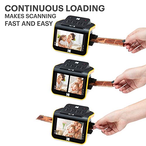 KODAK Slide N SCAN - Digitalizador de escáner de película y diapositivas con pantalla LCD de 5 pulgadas, convierte rápidamente negativos y diapositivas a fotos digitales JPEG de 22 MP, compatible con