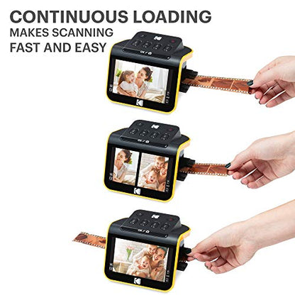 KODAK Slide N SCAN - Digitalizador de escáner de película y diapositivas con pantalla LCD de 5 pulgadas, convierte rápidamente negativos y diapositivas a fotos digitales JPEG de 22 MP, compatible con