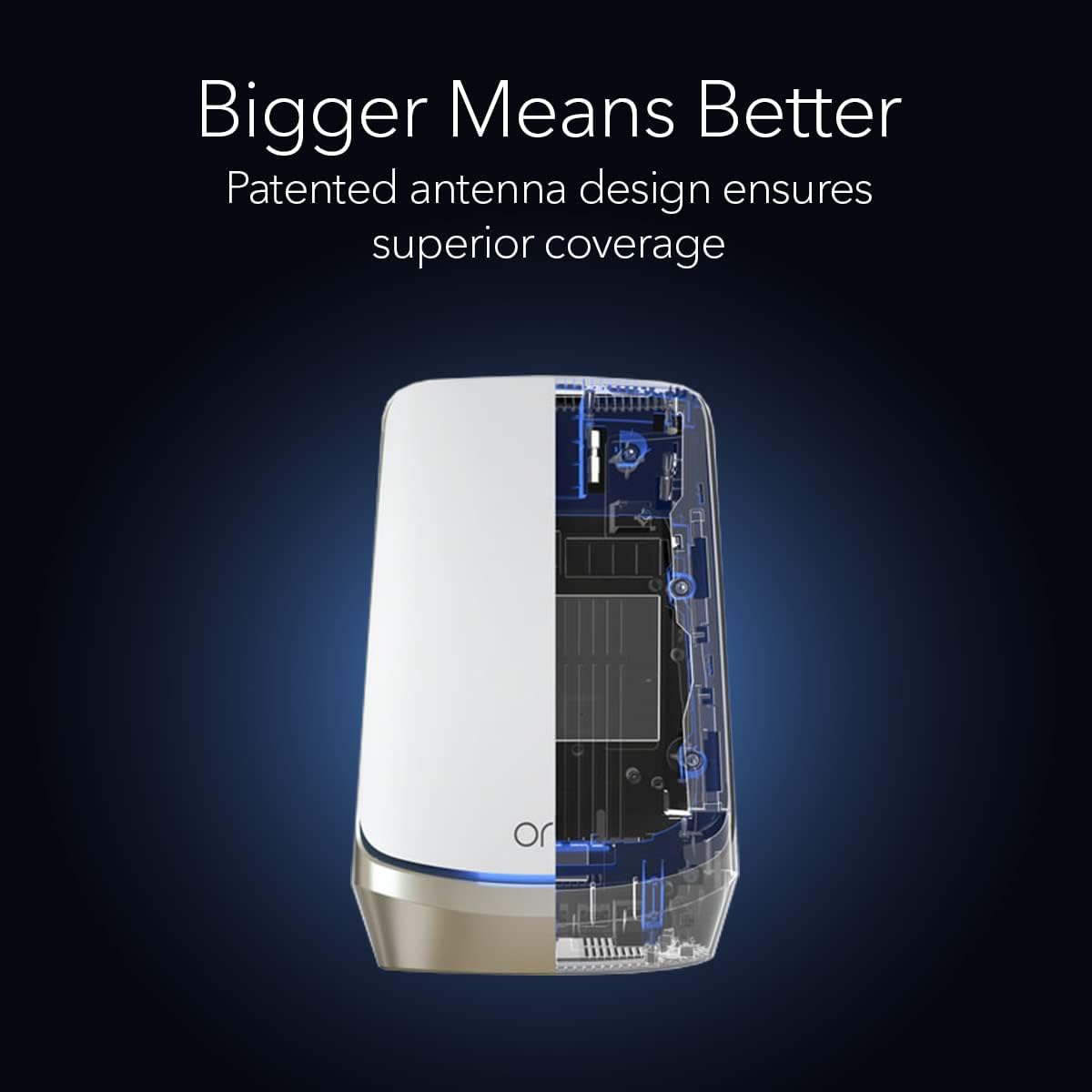 NETGEAR Orbi Quad-Band WiFi 6E Mesh System (RBKE963), enrutador con 2 extensores de satélite, cobertura de hasta 9000 pies cuadrados, 200 dispositivos, puerto de Internet de 10 gig, AXE11000 802.11