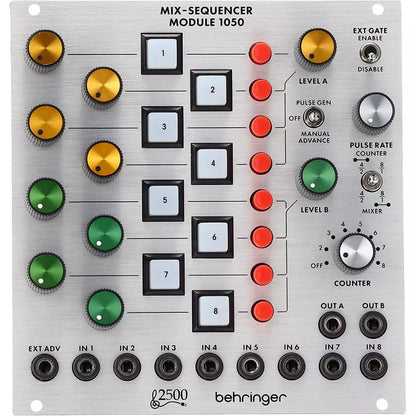 Módulo mezclador/secuenciador de 8 canales Behringer Legendary 2500 Series 1050 para Eurorack 000-E9500-00010