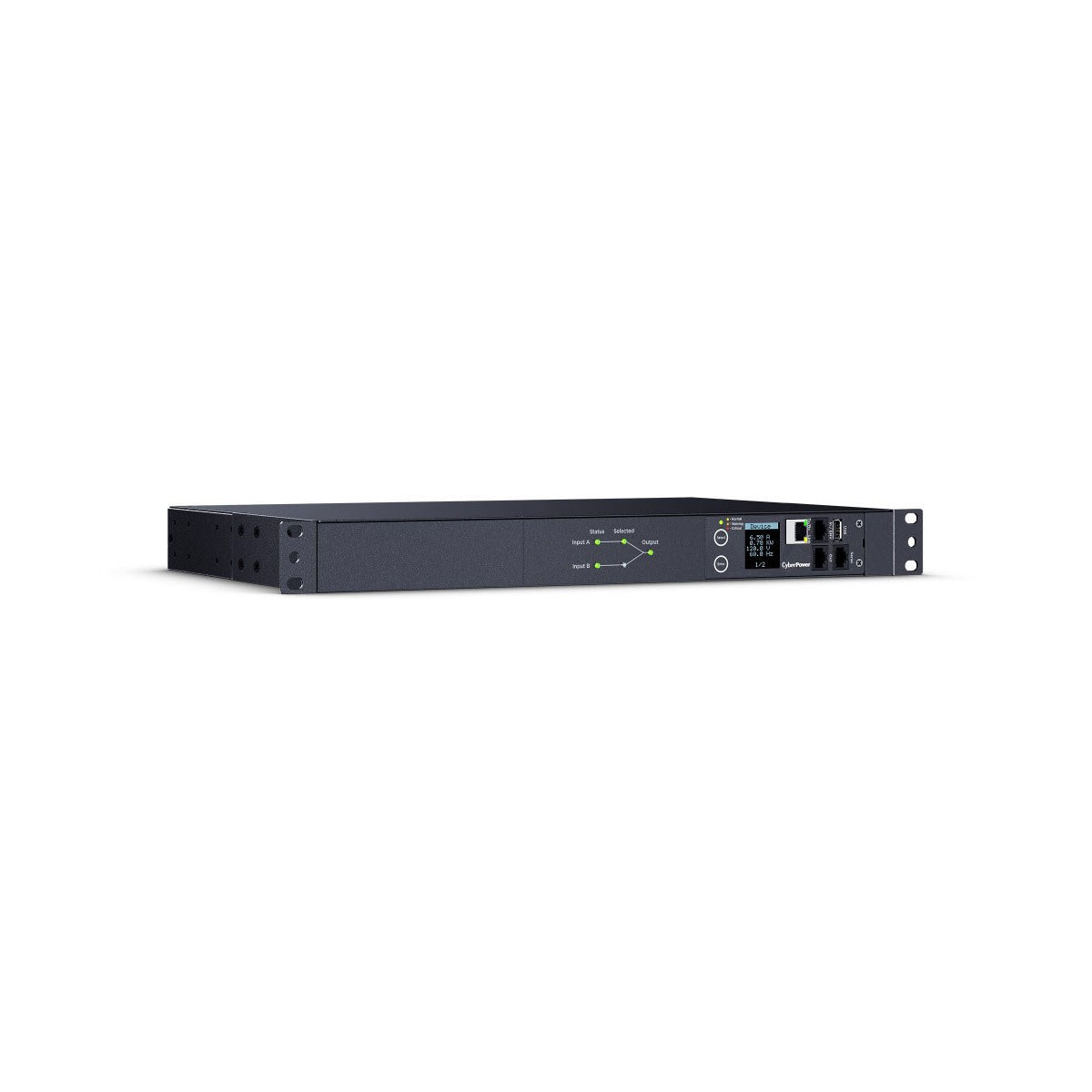 Unidad de distribución de energía conmutada ATS CyberPower PDU44001 de 10 tomas para montaje en rack de 1U