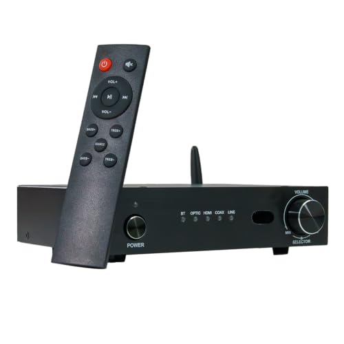 VOLT Sistema de audio para exteriores OHM 4.1 con 4 altavoces satélite, subwoofer y amplificador Bluetooth, proporciona cobertura de hasta 1300 pies cuadrados VAU-KIT3-PBZ