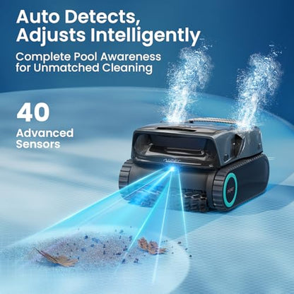 Aiper Scuba X1 Pro Max - Robot aspirador de piscina y robótico para piscina con succión de 8,500 GPH, mapeo de piscina, filtración ultrafina de 3 μm, estacionamiento inteligente de superficie, para todas las piscinas enterradas, gris