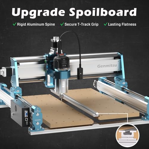 SainSmart Genmitsu 4040-PRO MAX Enrutador CNC, recortadora de 710 W y riel lineal, área de trabajo 16.142 x 15.945 x 3.031 in, para fresado de corte acrílico de madera, control GRBL - 4040PM