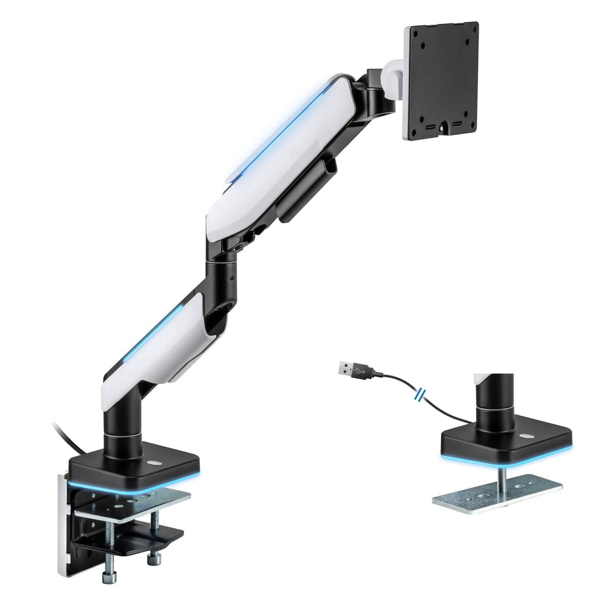 Mount-It! MI-4881 Brazo de monitor individual de alta resistencia para pantallas ultra anchas de hasta 49"
